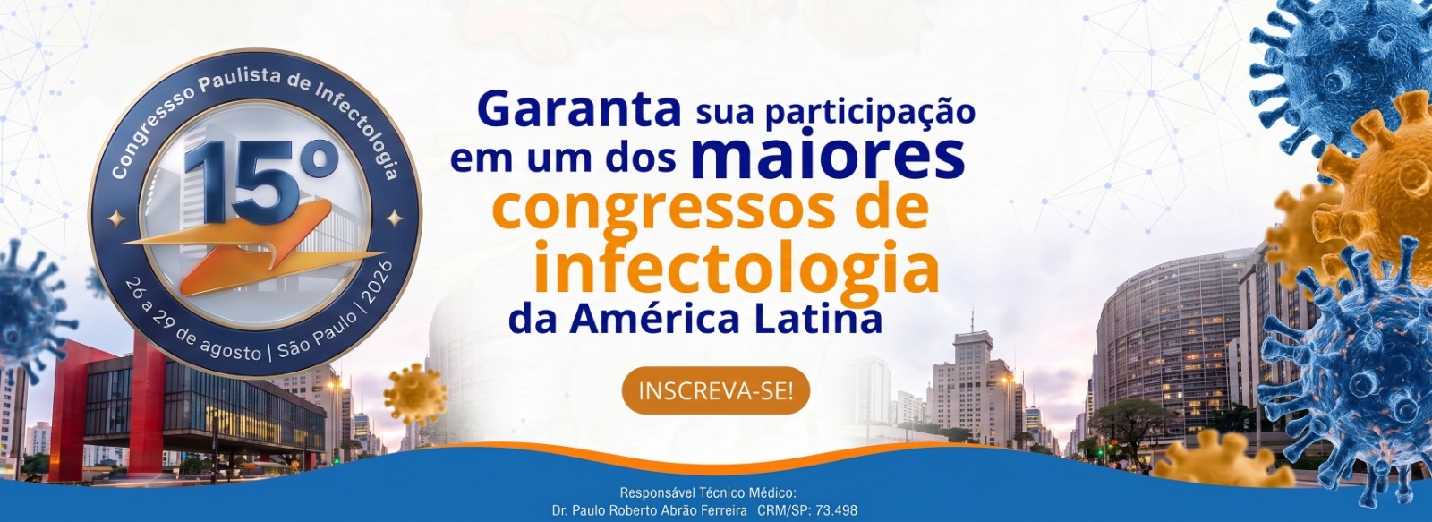 Garanta sua participação em um dos maiores congressos de infectologia da América Latina