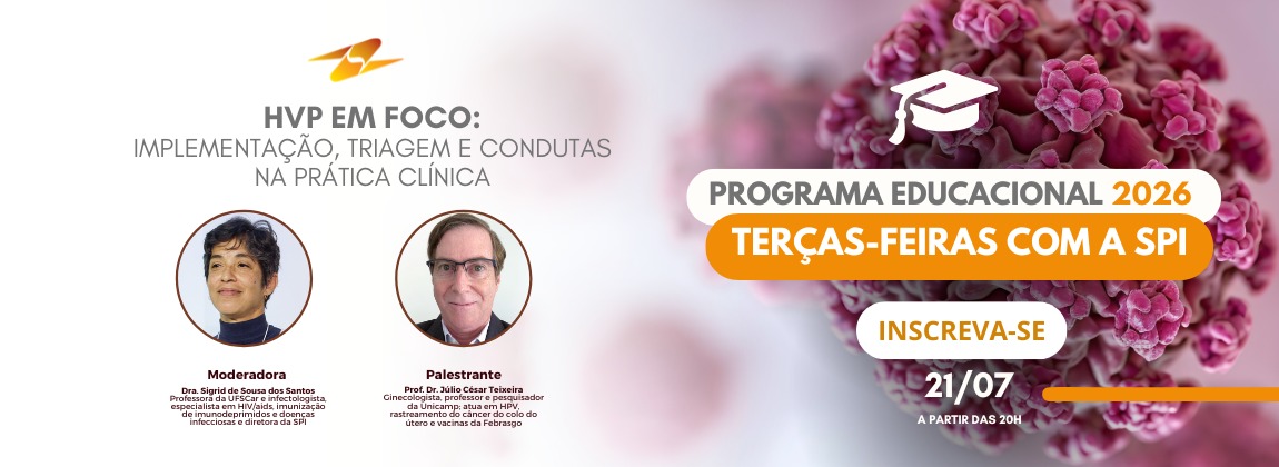 Inscreva-se | Terças-Feiras com a SPI debate rastreamento com DNA-HPV