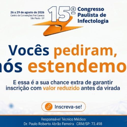 15° Congresso Paulista de Infectologia l Inscrição com valor reduzido até 15 de maio